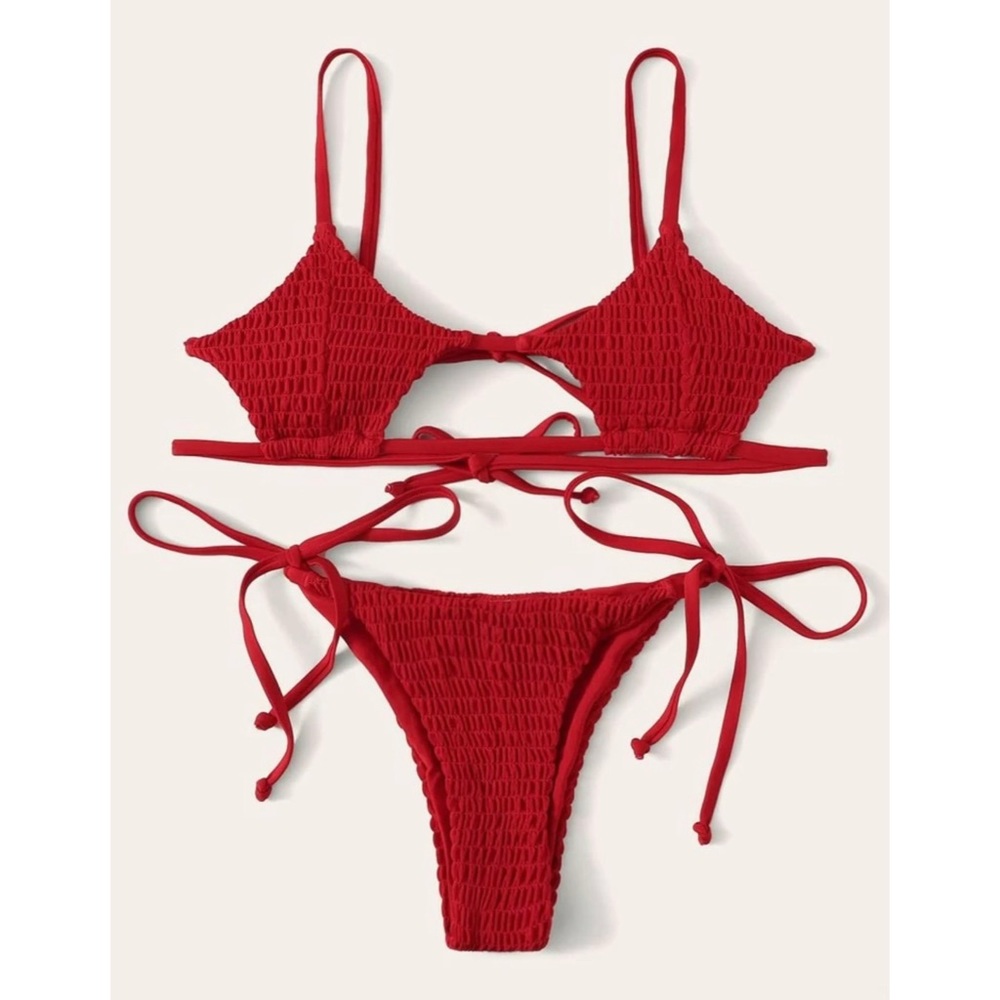Red Cut Out Bikini